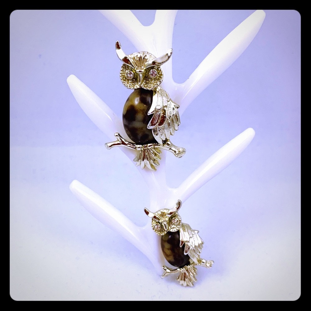 VINTAGE SET OF GERRY’S OWL BROOCHES - Picture 2 of 7